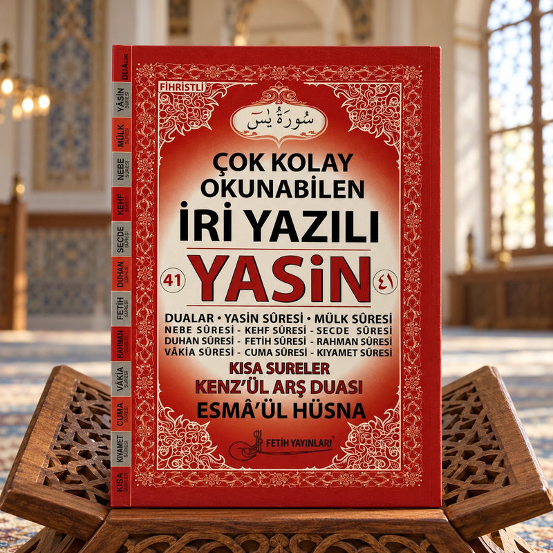 Cami Boy Arapça İri Yazılı Yasin-i Şerif