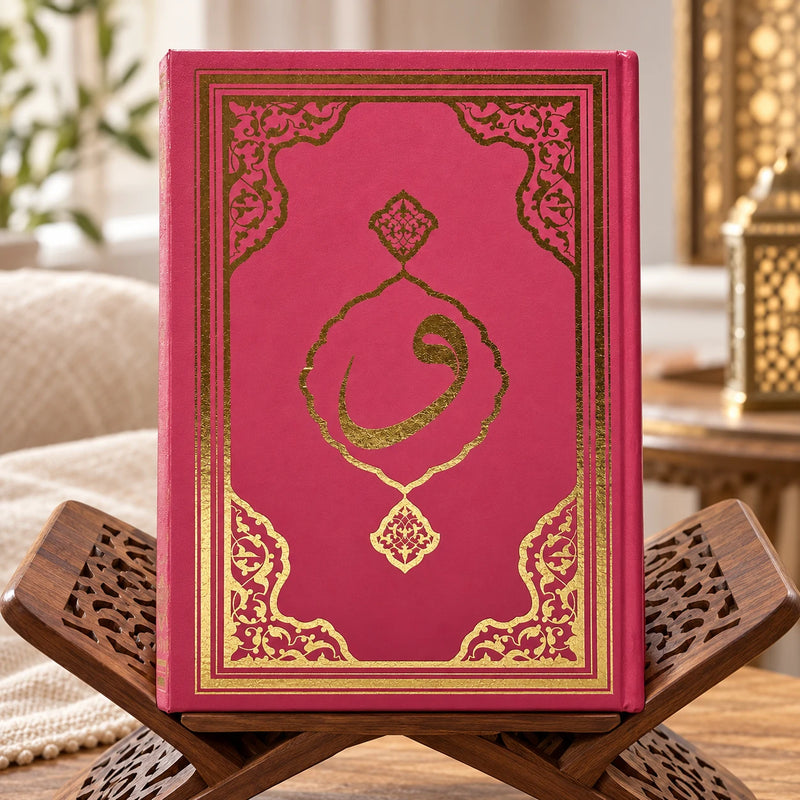 Rahle Boy İç-Dış Renkli Kur'an-ı Kerim (Pembe)