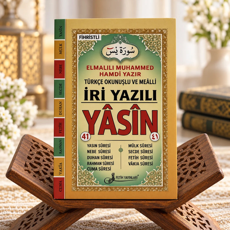 Orta Boy İri Yazılı Türkçe Okunuşlu ve Mealli Yasin-i Şerif