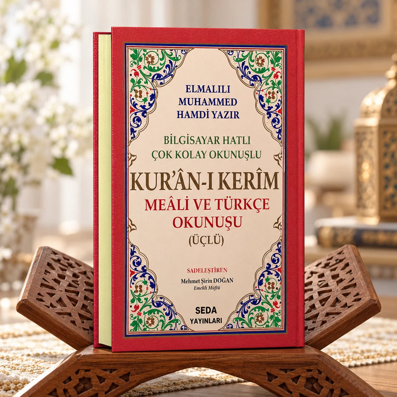 Orta Boy 3'lü Mealli ve Türkçe Okunuşlu Kur'an-ı Kerim