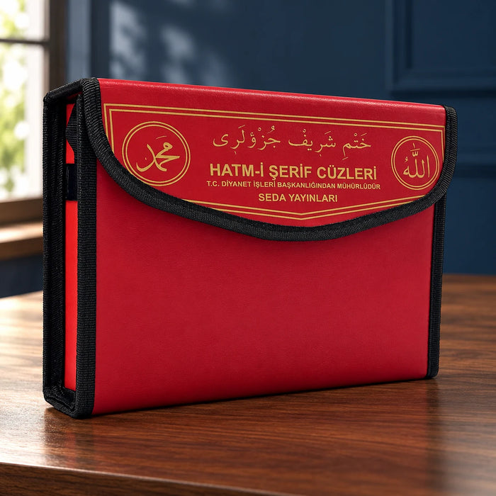 Rahle Boy Çantalı Hatm-i Şerif Cüzleri (30 Cüz)