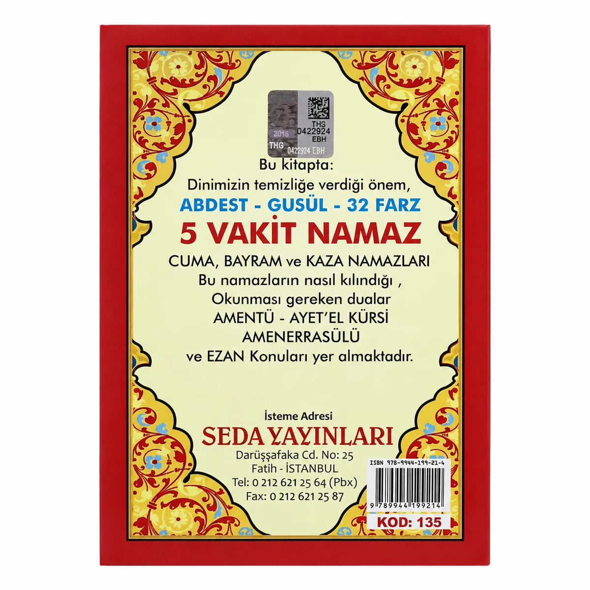 Cep Boy Abdest, Gusül ve Namazı Öğreniyorum (Şafii)