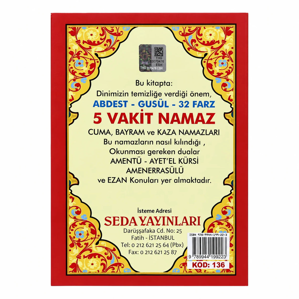 Çanta Boy Abdest, Gusül ve Namazı Öğreniyorum (Şafii)