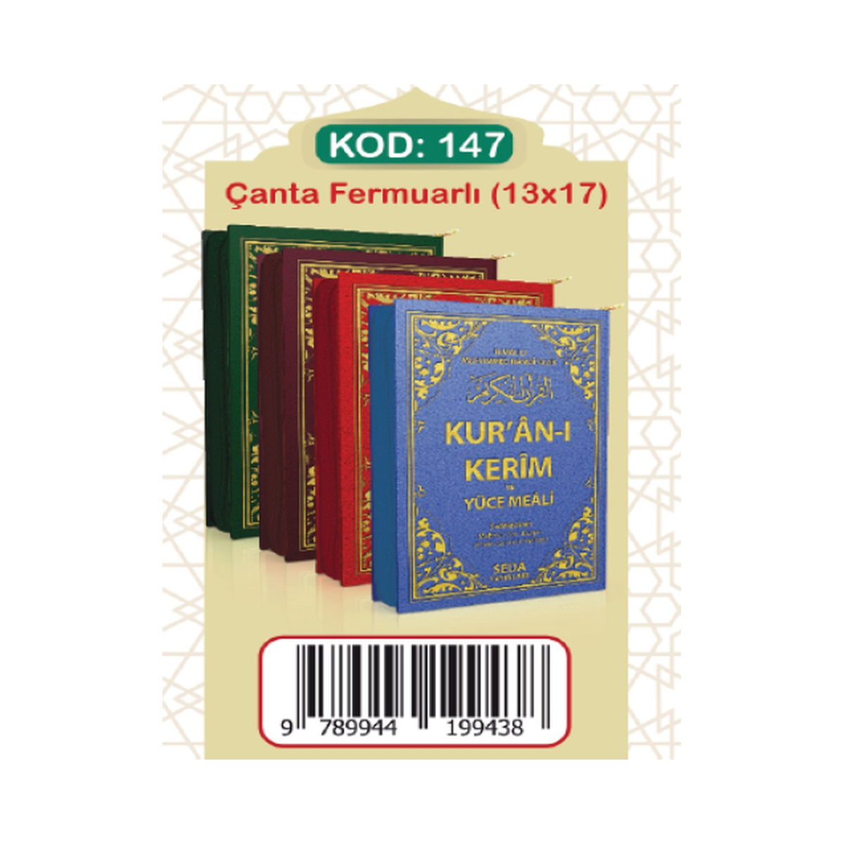 Çanta Boy Fermuarlı Kur'an-ı Kerim ve Yüce Meali