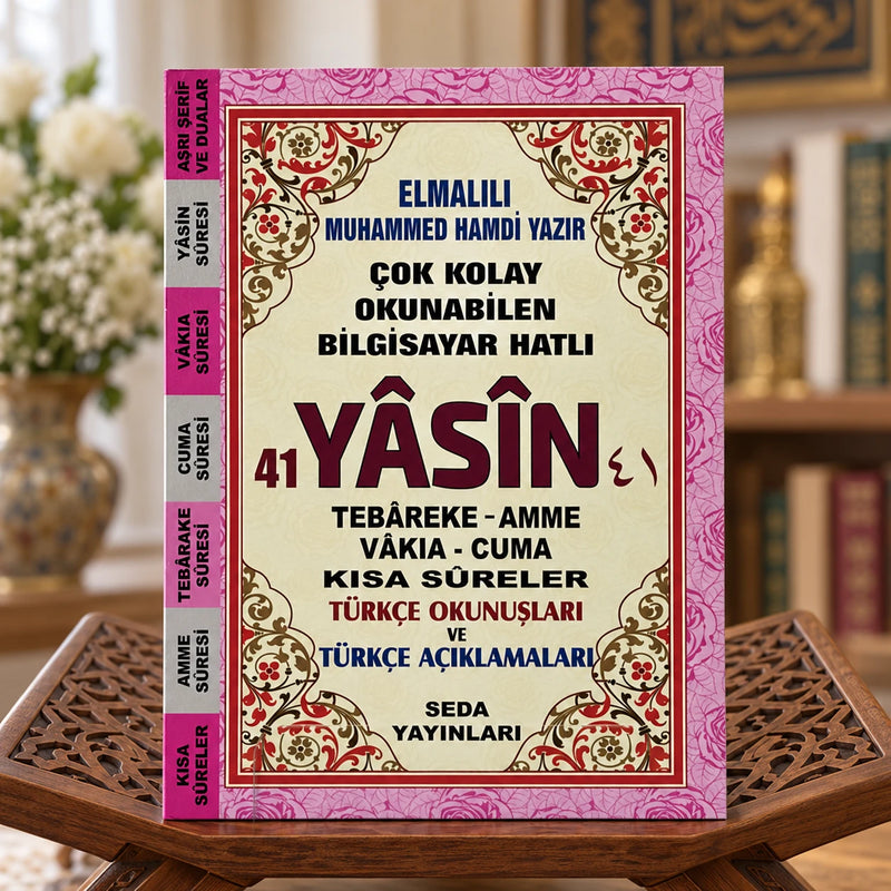 Çanta Boy Türkçe Okunuşlu ve Mealli Yasin-i Şerif (128 Sayfa, İthal Kağıt)